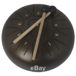 10'' 11 Notes Steel Tongue Drum Handpan Percussion Instrument With Bag Mallet