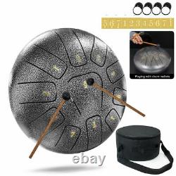 10 Inch 11 Notes Steel Tongue Drum Handpan Hand Drums Tankdrum With Drum Mallets