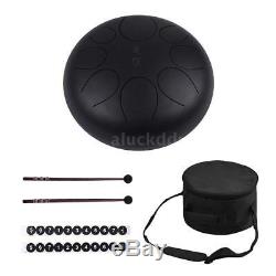 10 Inch Steel Tongue Drum Handpan Drum Hand Drum Percussion Instrument N9A0
