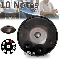 10 Notes Steel Tongue Drum Hand Pan Handmade Handrum Ethereal mystery 22 Inch