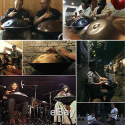 10'' Steel Handpan Drum 9 Notes Professional Folk Tongue Instrument+Music