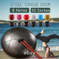 10'' Steel Tongue Drum Handpan D Major 8 Notes Hand Pan Tankdrum Christmas