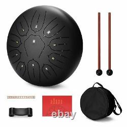 10-inch 8-Tone Steel Tongue Drum Mini Hand Pan with Drumstick Percussion Musical
