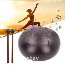 10inch Steel Tongue Drum 8Tone Ethereal Handpan Percussion Yoga with Bag Mallet