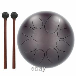 10inch Steel Tongue Drum 8Tone Ethereal Handpan Percussion Yoga with Bag Mallet