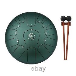 11Inch Steel Tongue Drum 13 Note C-Key Percussion Instrument With Mallet Drum ab