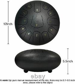 11 Notes 12 inch Tongue Drums Percussion Handpan Instrument Tankdrum Hand + Bag