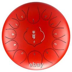 12Inch 13 Tone Steel Tongue Drum Mini Hand Pan Drum With Drumstick Percussion RY