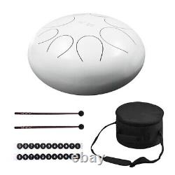12Inch Steel Tongue Hand Drum 8 Tone Percussion Instrument With Drum Mallet lO