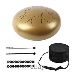 12Inch Steel Tongue Hand Drum 8 Tone Percussion Instrument With Mallet Carry Bag