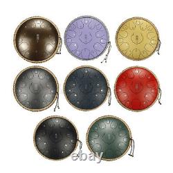 12.5'' Steel Tongue Drum Handpan 15 Notes Pan Drum Tank Drum with Mallets Bag Gift