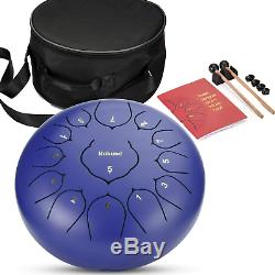 12 Inch 13 Note Steel Tongue Drum Percussion Instrument Lotus Hand Pan Drum with