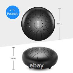 12 Inch Steel Handpan Tongue Drum 11 Notes Instrument Professional + Carry Bag