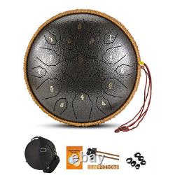 12 Inch Steel Tongue Drum with Handbag Drumsticks Percussion Musical Instrument