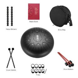 12 Inch Steel Tongue Handpan Drum Instrument 11Notes Professional With Carry Bag