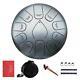 12'' Steel Tongue Drum 11 Notes Handpan Hand Tankdrum With Mallets Bag Yoga