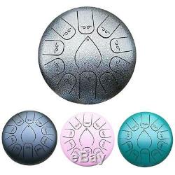 12'' Steel Tongue Drum 11 Notes Handpan Hand Tankdrum With Mallets Bag Yoga