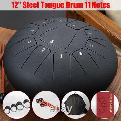 12'' Steel Tongue Drum Handpan 11 Notes D Major Scale Hand Tankdrum