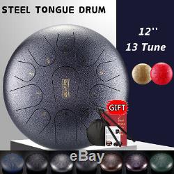 12'' Steel Tongue Drum Handpan 13 Notes C Major Tankdrum Instruments +Bag Mallet