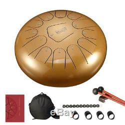 12 Steel Tongue Drum Handpan 13 Notes G Tune Percussion Drum with Bag Mallets Set