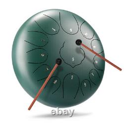 12 Steel Tongue Drum Handpan 13 Notes Percussion Instrument + Drumsticks Y7W5