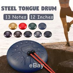 12'' Steel Tongue Drum Handpan 13 Notes Tankdrum Instruments + Bag Mallet Gifts