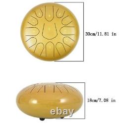 12 Steel Tongue Drum Handpan Drum 13 Notes Meditation with Bag Music Book Gd R