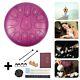 12 Steel Tongue Handpan Drum 13 Notes Purple Meditation With Bag Music Book GB