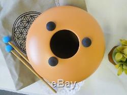 12in Large Steel Tongue Drum Tank Handpan Percussion Drum with Bag 2 stick Orange