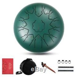12steel tongue drum & Handpan with C or D musical note and carrying bag+mallets