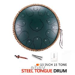 13 Tongue Drum 15 Notes Steel Drum Percussion Instrument Tank Drum Bag+Mallets