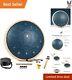 13 inch 15 Note Steel Tongue Drum Navy Blue Music Book & Carry Bag