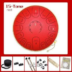14Inch 15 Tone Carbon Steel Tongue Drum Mini Hand Pan With Drumstick Percussion