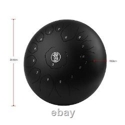 14Inch Steel Tongue Drum Hand Pan 15 Note D-Key Percussion Instrument With A1