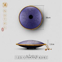 14 Inch 14 Notes Steel Tongue Drum Handpan Hand Drums Tankdrum With Drum Mallets