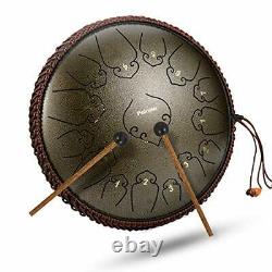 14 Inch 15 Note Steel Tongue Drum Percussion Instrument Lotus Hand Pan Drum w