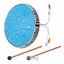 14 Inch 15 Notes Steel Tongue Drum Handpan Hand Drums Tankdrum With Drum Mallets