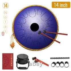 14 Inch Steel Tongue Drum 14 Notes Handpan Hand Drums Tankdrum With Drum Mallets