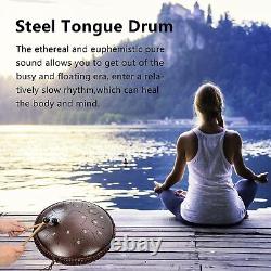 14 Inch Steel Tongue Drum 15 Notes Hand Drum Percussion Instrument Tank Drum Set
