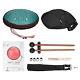 14in 15 Tone D Steel Tongue Drum With Bag Mallets Bracket For Heart Navy Blue