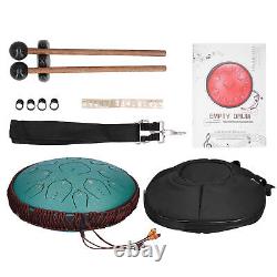 14in 15 Tone D Steel Tongue Drum With Bag Mallets Bracket For Heart Navy Blue