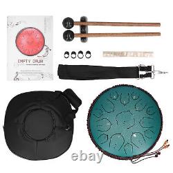 14in 15 Tone D Steel Tongue Drum With Bag Mallets Bracket For Heart Navy Blue