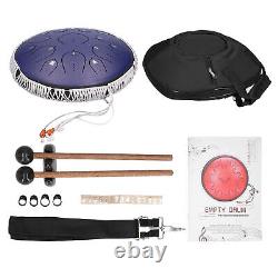 14in 15 Tone D Steel Tongue Drum With Bag Mallets Bracket For Heart Rehabili FST
