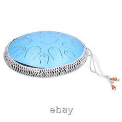 14in 15 Tone D Steel Tongue Drum With Bag Mallets Bracket For Heart Rehabili GS0