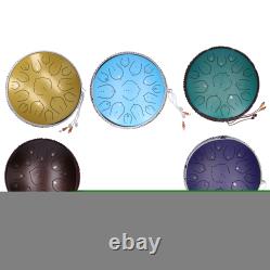 14in 15 Tone D Steel Tongue Drum With Bag Mallets Bracket For Heart Rehabili NDE