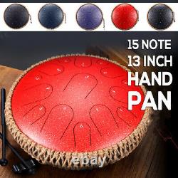 15 Notes Professional Pan Drum D Key Steel Tongue Manual Percussion Handpan