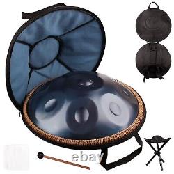 22 10 Notes Hand Pan Drum 440HZ in D Minor Steel Tongue Drum Stand & Bag Yoga