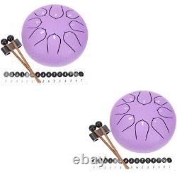 2 Count Steel Tongue Drum Professional Musical Instrument Percussion