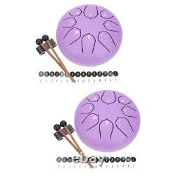 2 Count Steel Tongue Drum Professional Musical Instrument Percussion