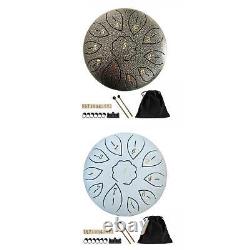 2 Pack 11 Notes Steel Tongue Drum Handpan Percussion Instrument for Yoga